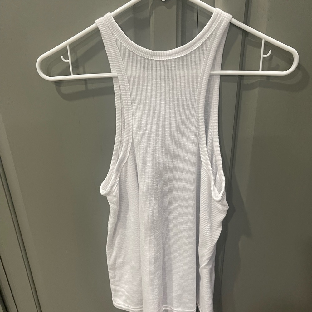 Free People White Ribbed Tank Top - Picture 3 of 3